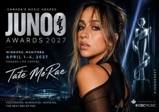 Tate McRae — JUNO Awards 2027: Artist of the Year